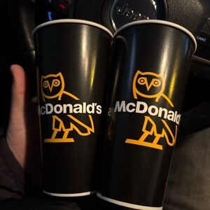 McDonald's x Drake OVO Medium collectable Set Of 2 Cups
